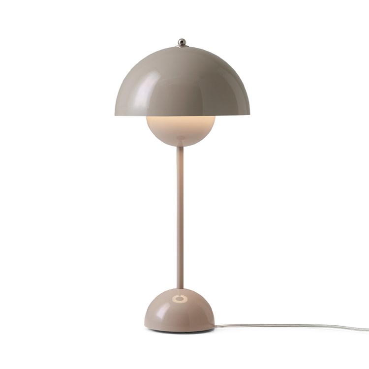 Verner Panton Flowerpot VP3 Bordlampe Grå Beige